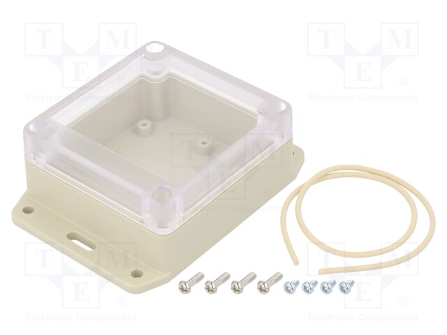 Enclosure: multipurpose; X: 80mm; Y: 85mm; Z: 40mm; with fixing lugs