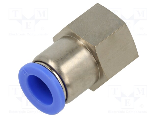 Push-in fitting; straight; -0.95÷15bar; nickel plated brass