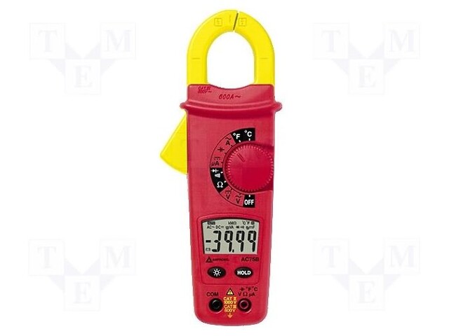 AC/DC digital clamp meter; Øcable: 35mm; I DC: 0,1u÷400u/4mA