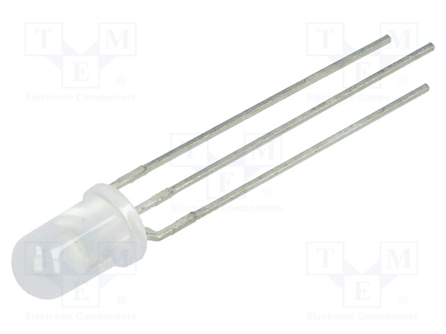 LED; 5mm; bicolour; red/green; 140÷400mcd; 180÷520mcd; 50°; cathode