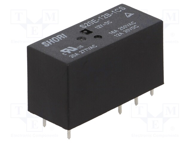 Relay: electromagnetic; SPDT; Ucoil: 12VDC; Icontacts max: 20A