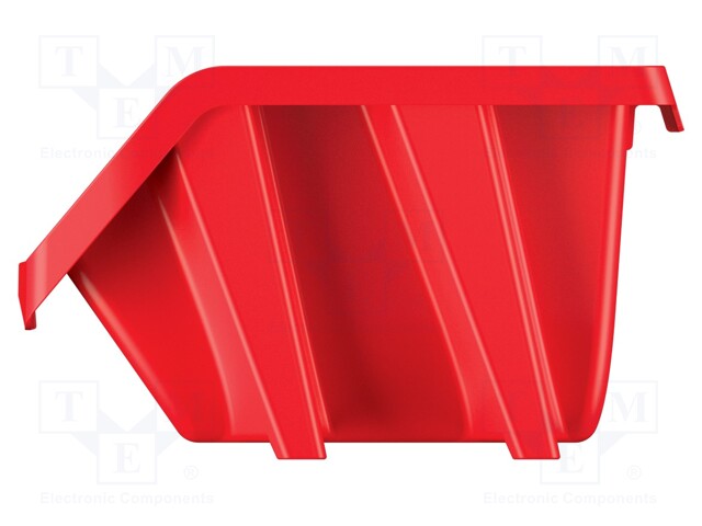 Container: cuvette; red; 98x118x70mm; KBIS12; BINEER; short