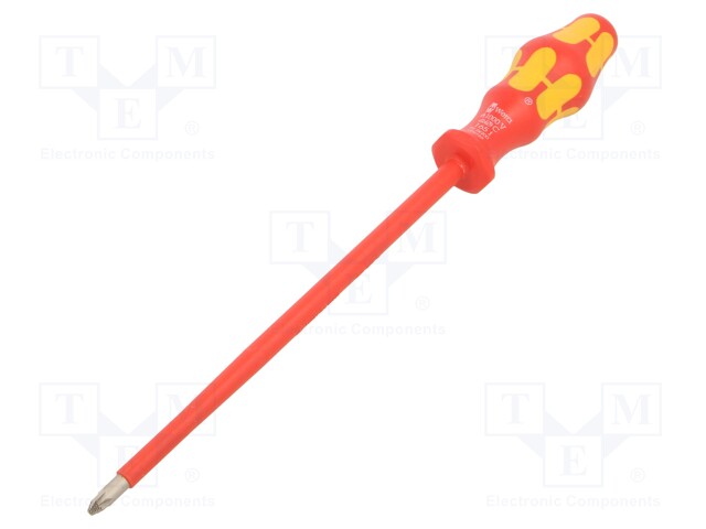 Screwdriver; insulated; Pozidriv®; PZ2; Blade length: 200mm