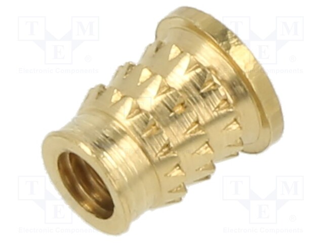 Threaded insert; brass; M3,5; BN: 37901; L: 7mm; MULTISERT®