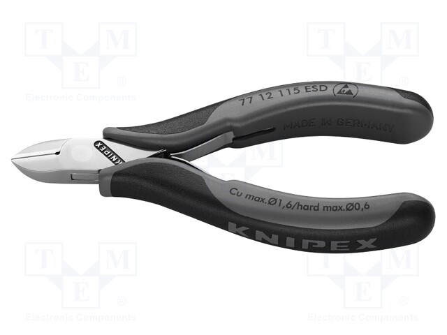 Pliers; side,cutting; ESD; two-component handle grips