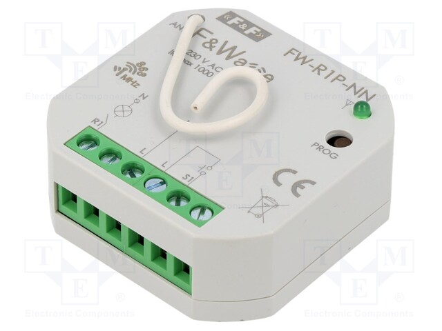 Relay; F&Wave; IP20; 85÷265VAC; 85÷265VDC; 230VAC; NO; flush mount