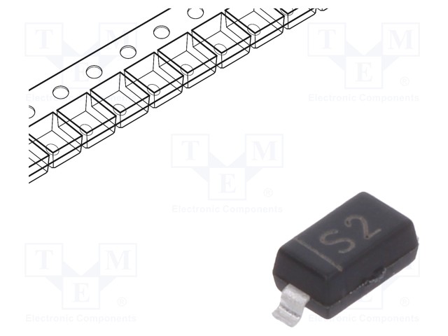 Diode: Schottky switching; SMD; 50V; 0.015A; 1ns; Ufmax: 950mV