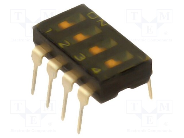 Switch: DIP-SWITCH; Poles number: 4; ON-OFF; 0.025A/24VDC; Pos: 2