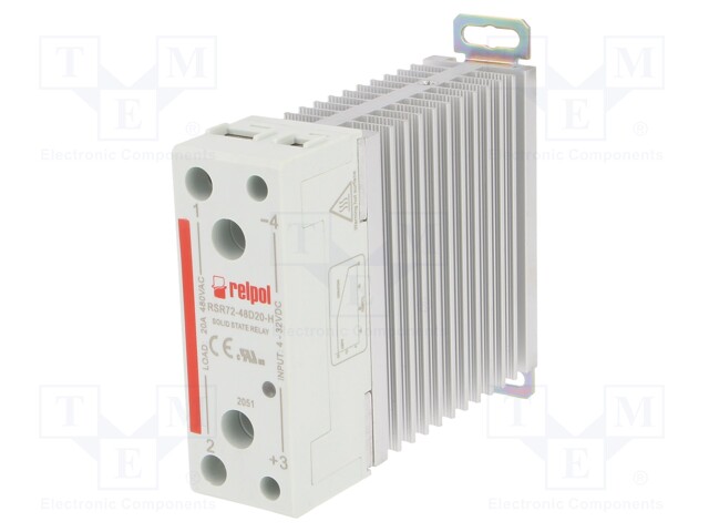 Relay: solid state; Ucntrl: 4÷32VDC; 20A; 24÷530VAC; DIN,on panel