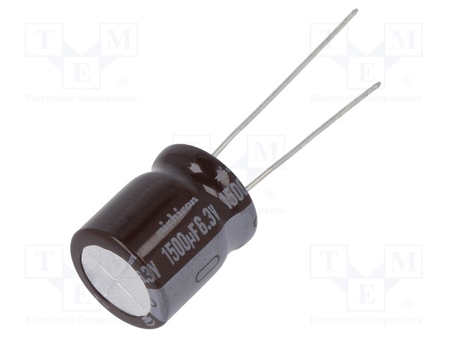 Capacitor: electrolytic; low impedance; THT; 1500uF; 6.3VDC; ±20%