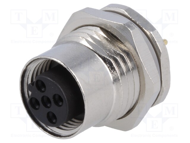 Socket; M12; PIN: 5; female; B code-Profibus; THT; IP67; straight