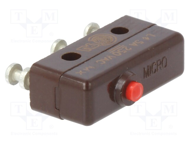 Microswitch SNAP ACTION; without lever; SPDT; 5A/250VAC; ON-(ON)