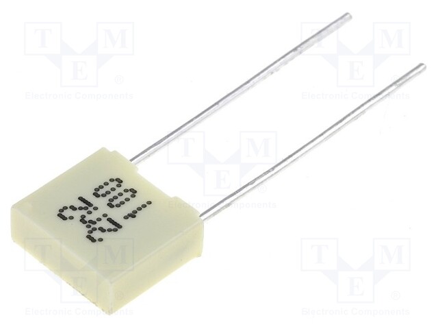 Capacitor: polyester; 2.2nF; 63VAC; 100VDC; Pitch: 5mm; ±10%