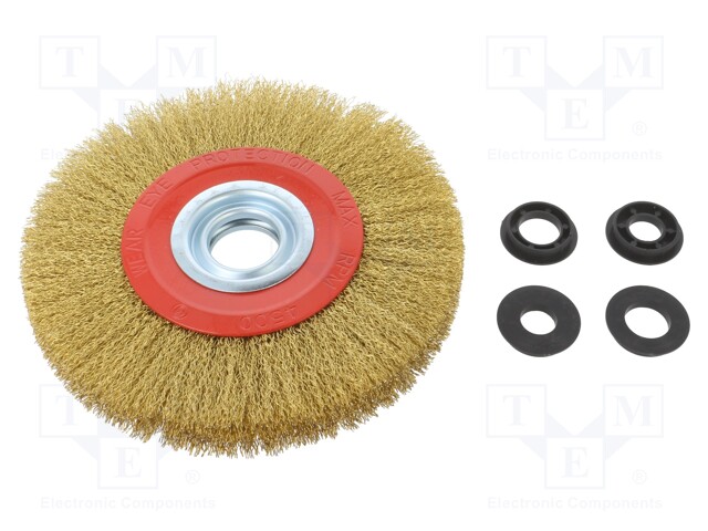 Wheel brush; 200mm; brass