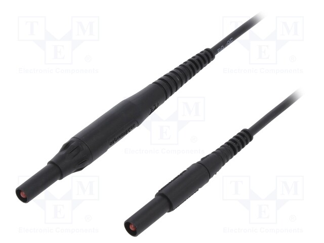 Test lead; PVC; 1m; black; 8A; Cond.cross sec: 1mm2