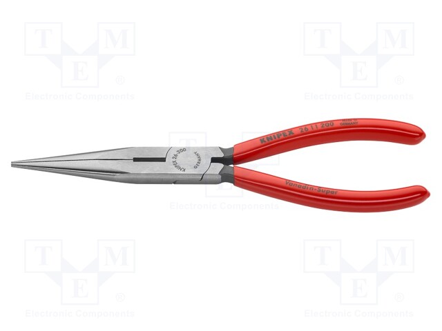 Pliers; cutting,half-rounded nose,universal; 200mm