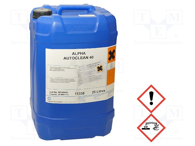 Cleaning agent; liquid; canister; 25l; Application: flux removing