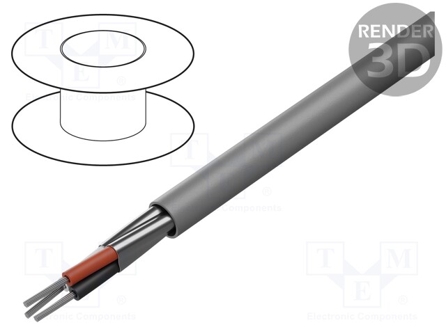 Wire; Alpha Essential C&C; 3x24AWG; shielded,Al-PET foil; PVC