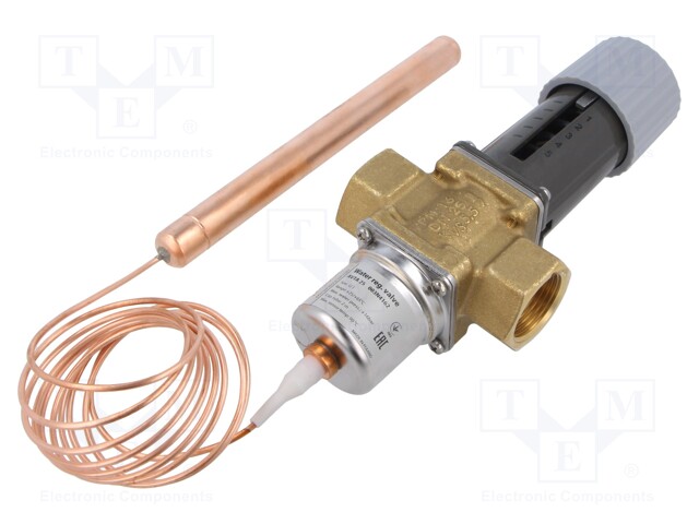 Thermostatic valve; G 1"; brass; 0÷16bar; AVTA; 2m