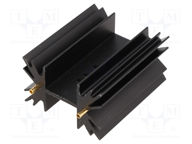 Heatsink: extruded; SOT32,TO220,TO3P; black; L: 50.8mm; 5.3K/W