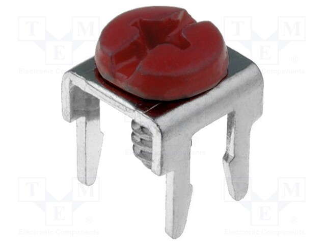 Terminal: screw terminal; low profile; THT,screw terminal; red