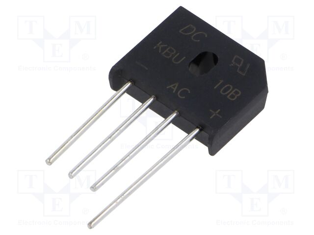 Bridge rectifier: single-phase; Urmax: 100V; If: 10A; Ifsm: 200A