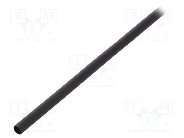 Heat shrink sleeve; thin walled,glued; 4: 1; 4mm; L: 1m; black