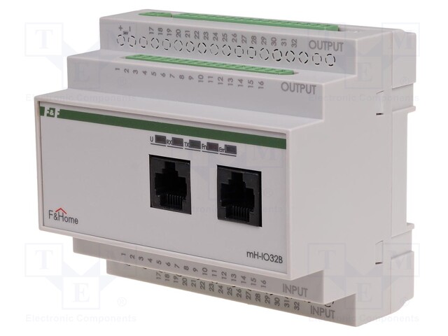 32-channel controller; F&Home; for DIN rail mounting; 24VDC