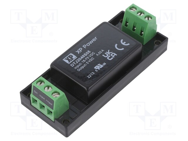 DC/DC Converter, ITE, 1 Output, 20 W, 5 V, 4 A