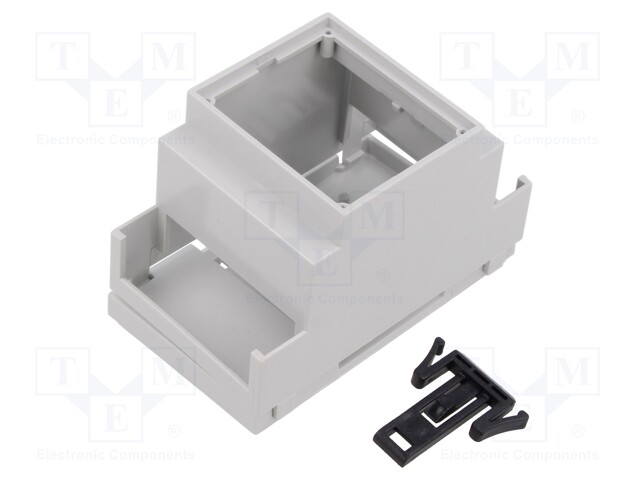 Enclosure: for DIN rail mounting; light grey; No.of mod: 3