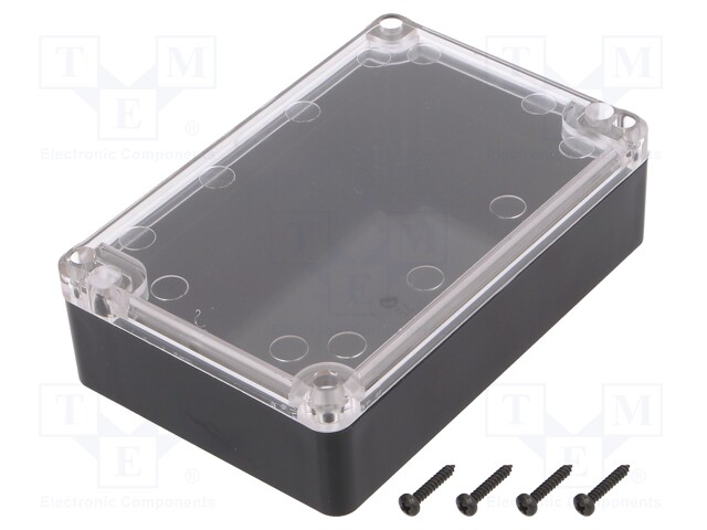 Enclosure: multipurpose; X: 80mm; Y: 120mm; Z: 36mm; ABS; black