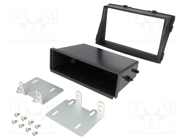 Radio mounting frame; Kia; 2 DIN; black