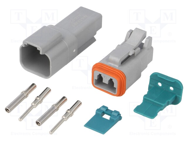 Connector: wire-wire; AT; plug; male + female; Size: 16; PIN: 2; 13A