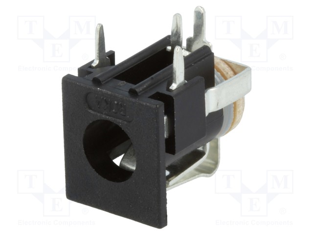 Socket; DC supply; male; 6/1,98mm; with on/off switch; on PCBs