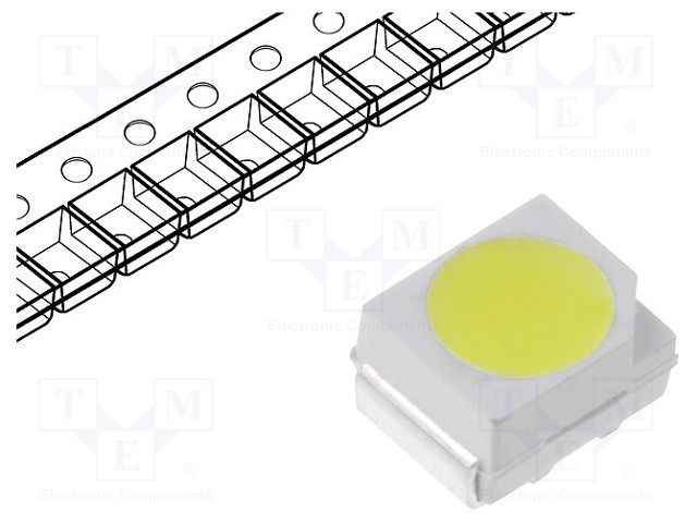 LED; SMD; 3528,PLCC2; green (fluorescent green); 6.5÷7.5lm; 120°