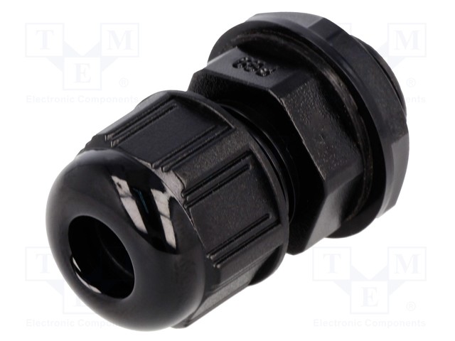 Cable gland; PG9; IP68; Mat: polyamide; black; UL94V-2