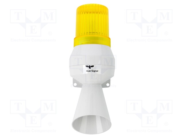 Signaller: lighting-sound; 230÷240VAC; bulb BA15D; yellow; IP43