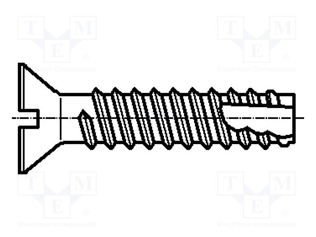 Screw; 2,9x6,5; Head: countersunk; slotted; hardened steel; zinc