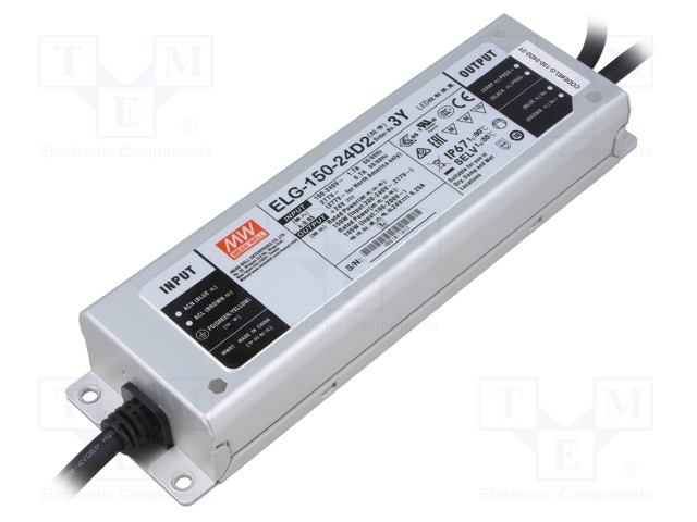 Power supply: switched-mode; LED; 150W; 24VDC; 6.25A; 100÷305VAC