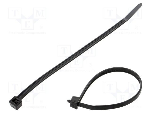 Cable tie; L: 150mm; W: 4.6mm; polyamide; 170N; black; Ømax: 35mm