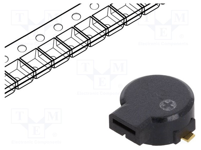 Sound transducer: elektromagnetic alarm; SMD; 2731Hz; 80mA; 16Ω