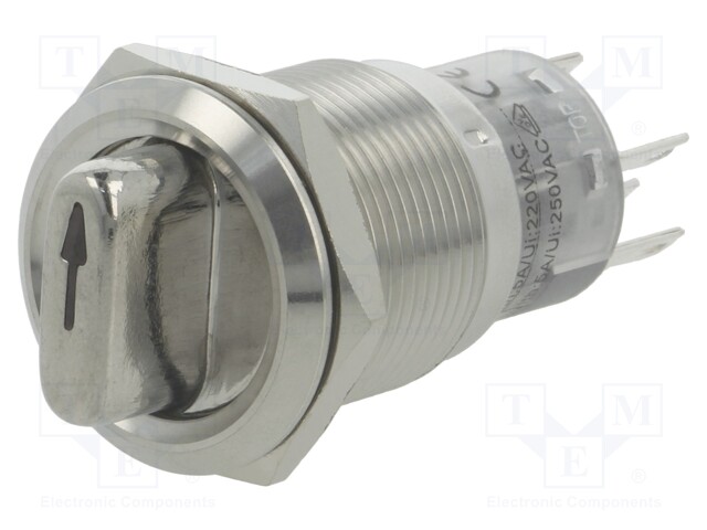 Switch: rotary; Pos: 2; SPDT; 0.5A/220VAC; 1A/24VDC; -20÷55°C; 50mΩ