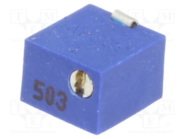 Potentiometer: mounting; vertical,multiturn; 50kΩ; 250mW; SMD