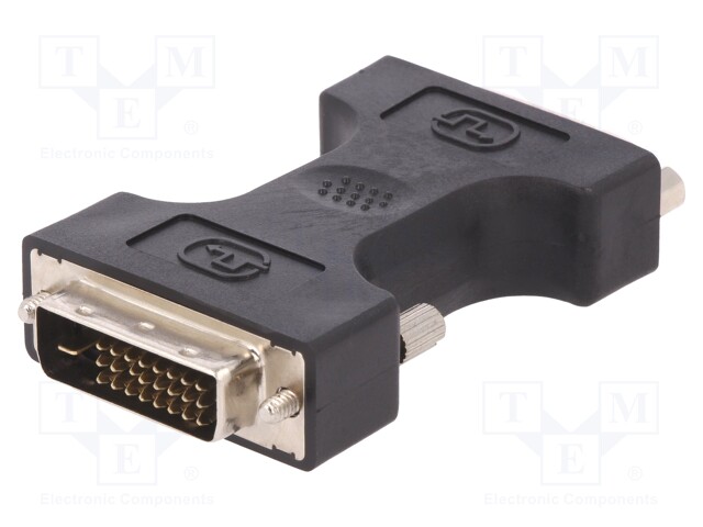 Adapter; DVI-I (24+5) socket,DVI-D (24+1) plug; Colour: black