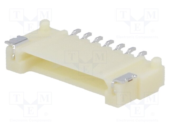 Socket; wire-board; male; DF14; 1.25mm; PIN: 7; SMT; on PCBs; tinned