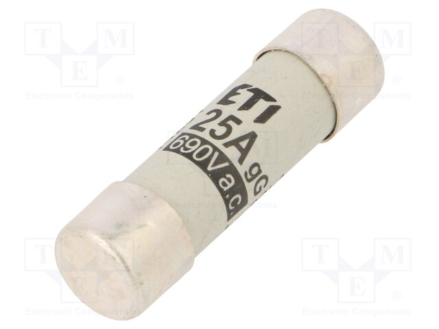 Fuse: fuse; gG; 25A; 690VAC; cylindrical,industrial; 14x51mm