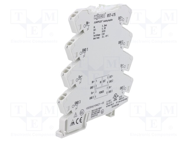 Converter: signal separator/amplifier; DIN; 0÷20mA; 24VDC; IP20