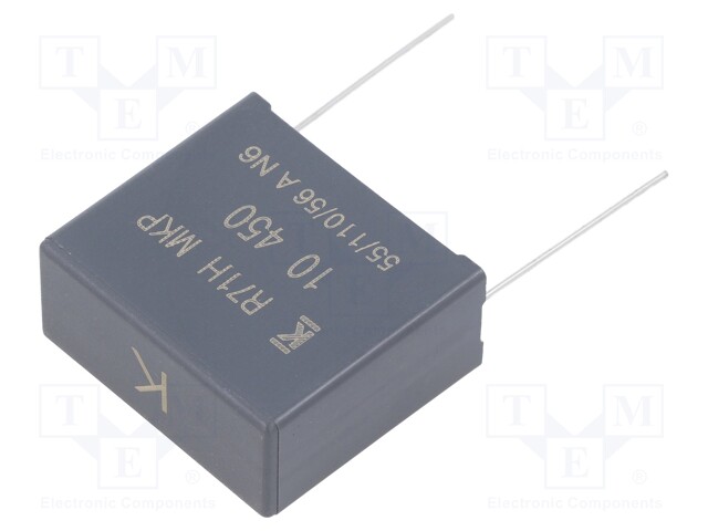 Capacitor: polypropylene; 10uF; 27.5mm; ±10%; 32x28x14mm; 50V/μs