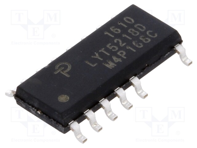 PMIC; AC/DC switcher,LED driver; 90÷308V; Ubr: 650V; SO16B; 2.7Ω