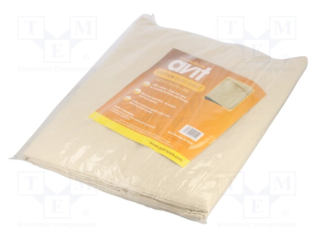 Accessories: dust sheet; L: 3.6m; W: 2.7m; cotton